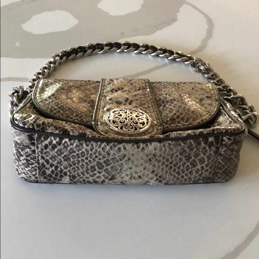 Brighton Python Snake Skin Print Handbag - Picture 10 of 12